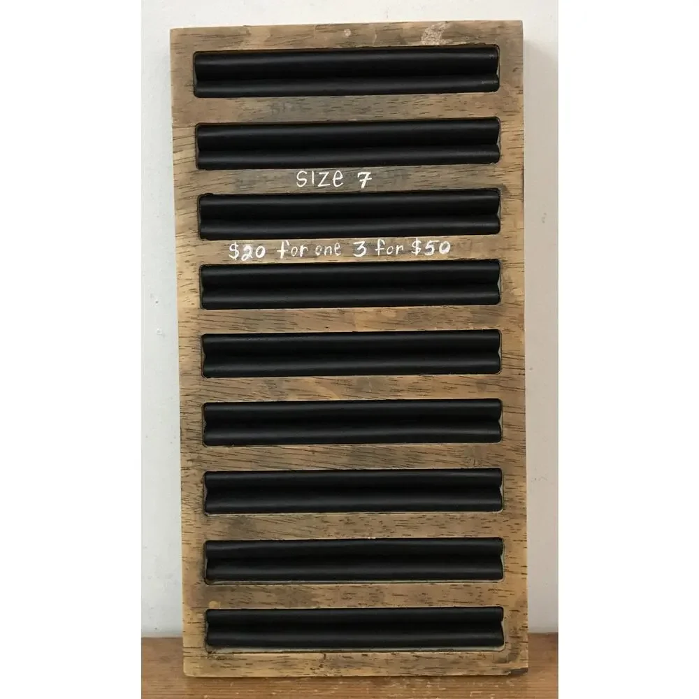 Handmade Custom Made Wooden Ring Jewelry Retail Store Shop Display Holder Wood 3